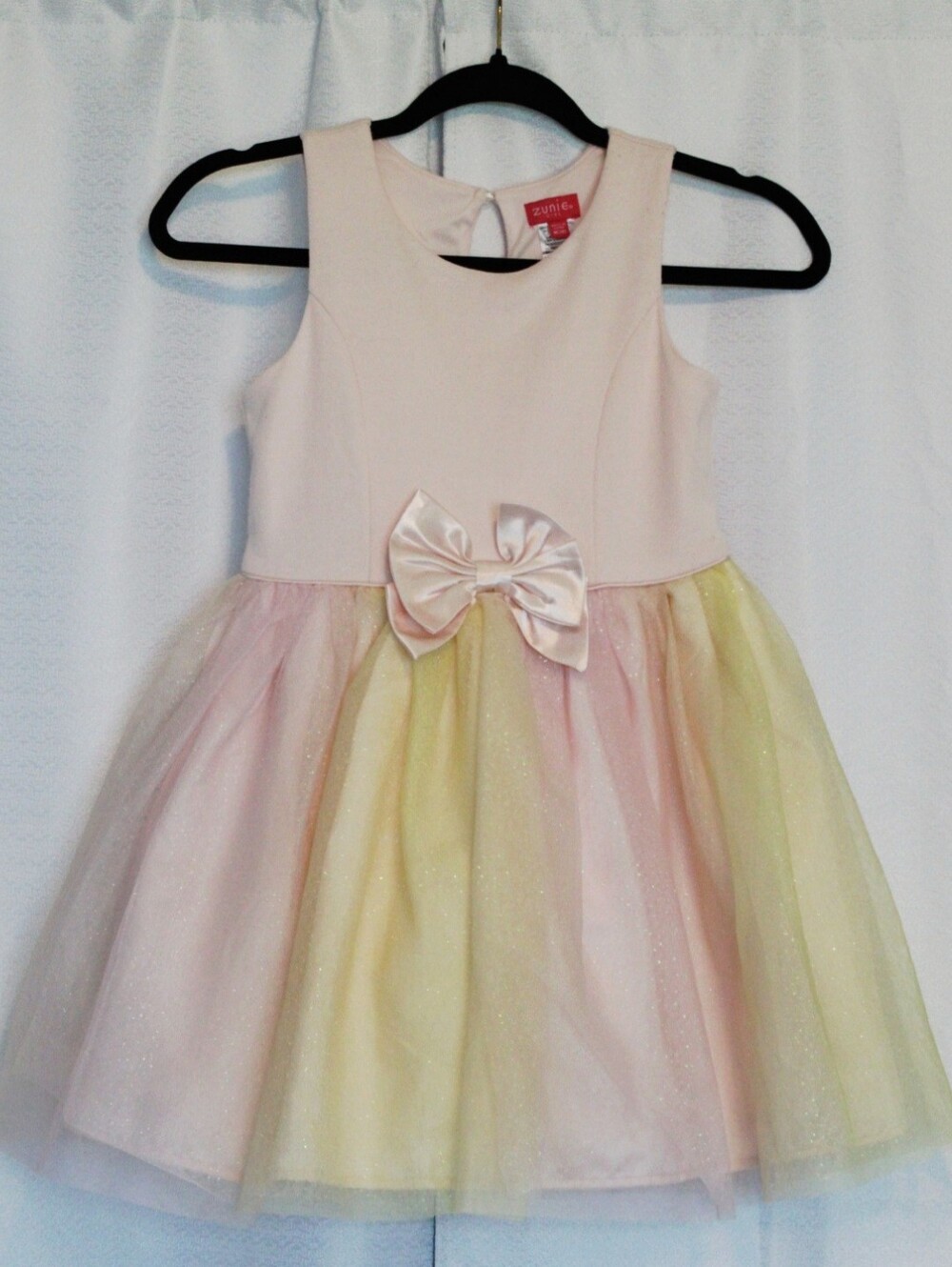 Zunie Girl Ombre Tulle Party Dress Pink Yellow Size 7/8